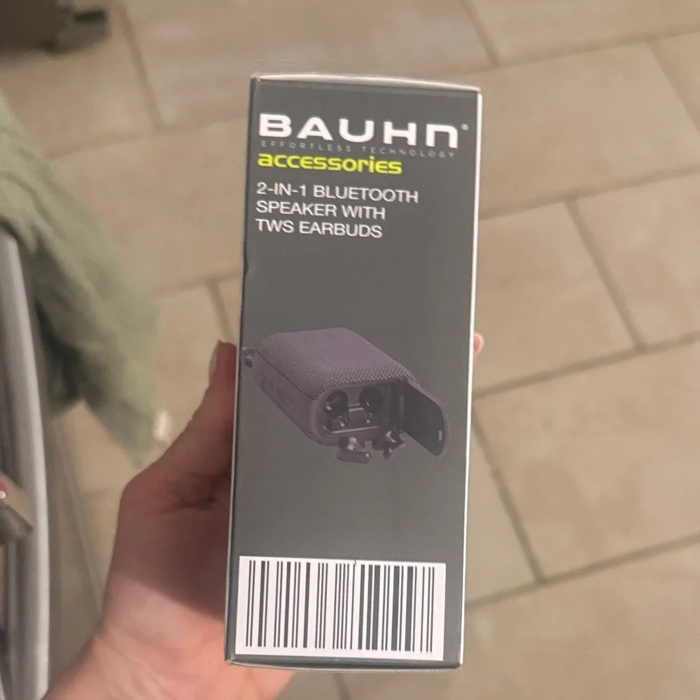 Black Bluetooth Speaker with TWS Earbuds